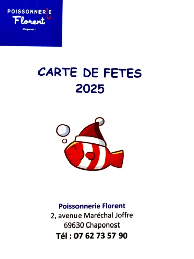 la nouvelle carte des fêtes 2025 à la poissonnerie florent de chaponost, Chaponost, Poissonnerie Florent