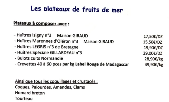 la nouvelle carte des fêtes 2025 à la poissonnerie florent de chaponost, Chaponost, Poissonnerie Florent